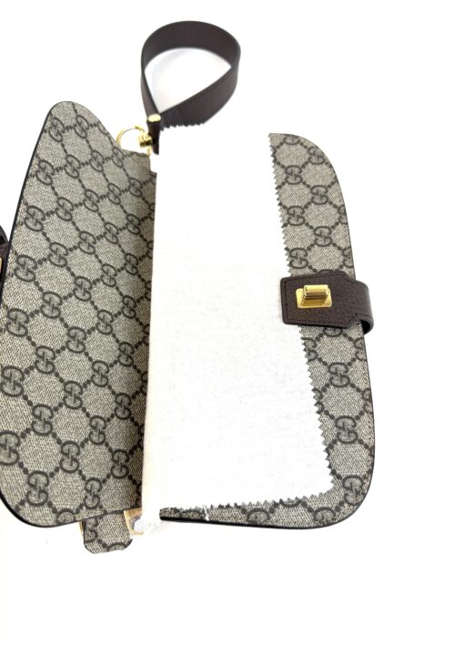 Gucci Supreme Monogram Textured Dollar Calfskin Blondie Belt Bag Beige Ebony New Acero - Image 23