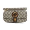 Gucci Supreme Monogram Textured Dollar Calfskin Blondie Belt Bag Beige Ebony New Acero