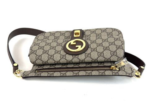 Gucci Supreme Monogram Textured Dollar Calfskin Blondie Belt Bag Beige Ebony New Acero - Image 19