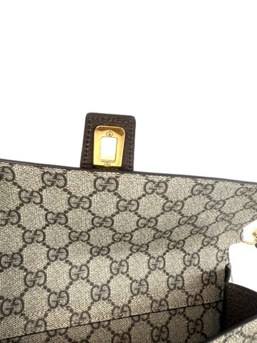 Gucci Supreme Monogram Textured Dollar Calfskin Blondie Belt Bag Beige Ebony New Acero - Image 22