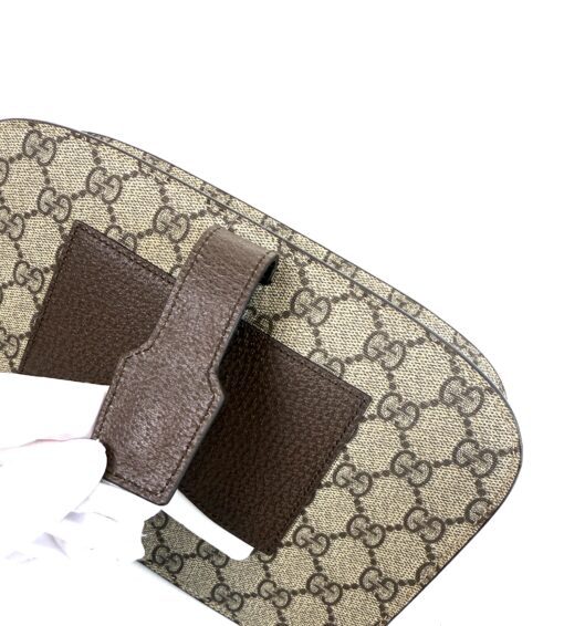 Gucci Supreme Monogram Textured Dollar Calfskin Blondie Belt Bag Beige Ebony New Acero - Image 11