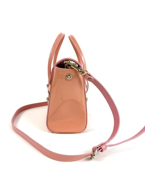 Versace Medusa Patent Small Signature Bag Peach/Pink - Image 26