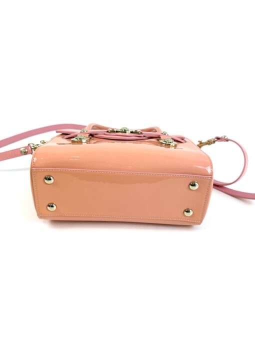 Versace Medusa Patent Small Signature Bag Peach/Pink - Image 20