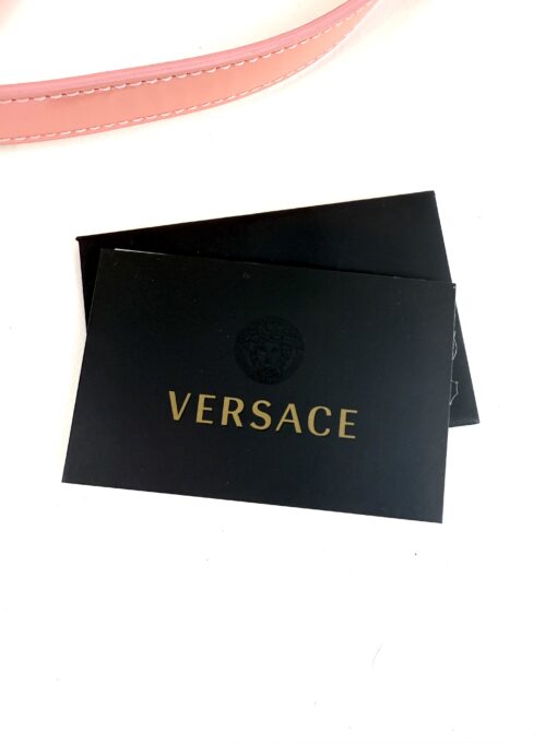 Versace Medusa Patent Small Signature Bag Peach/Pink - Image 21