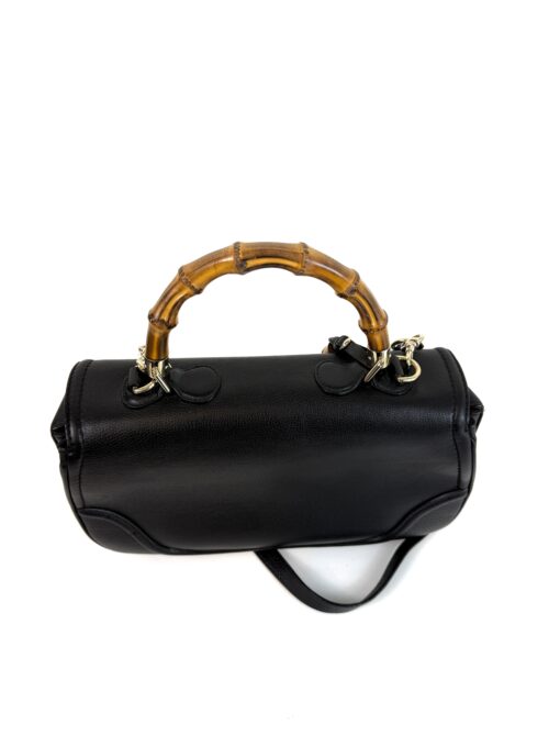 Gucci Calfskin Large New Bamboo Top Handle Bag Black - Image 20