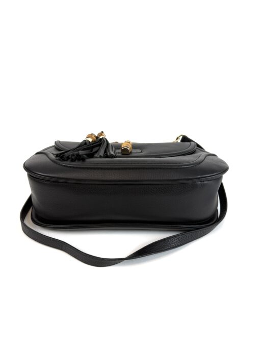 Gucci Calfskin Large New Bamboo Top Handle Bag Black - Image 17