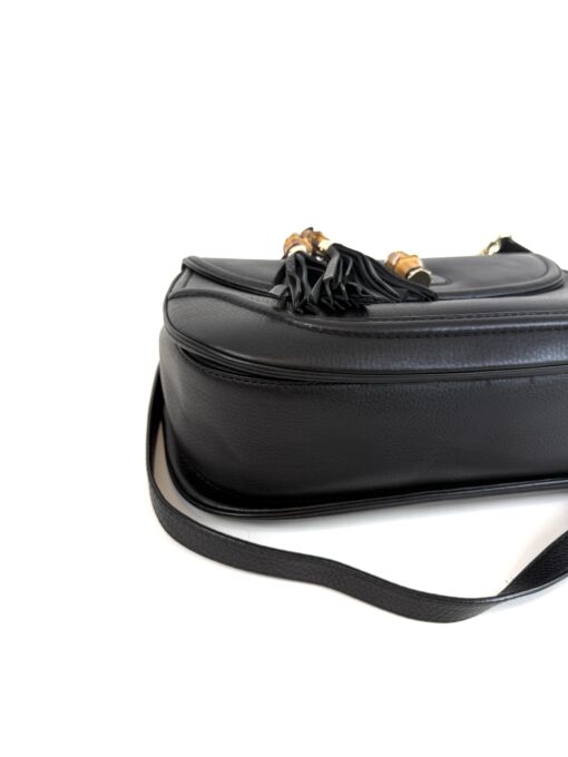 Gucci Calfskin Large New Bamboo Top Handle Bag Black - Image 15