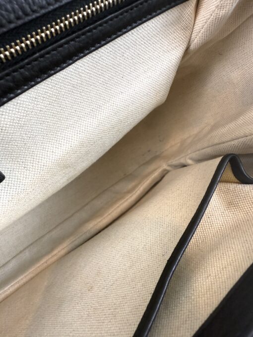 Gucci Calfskin Large New Bamboo Top Handle Bag Black - Image 7