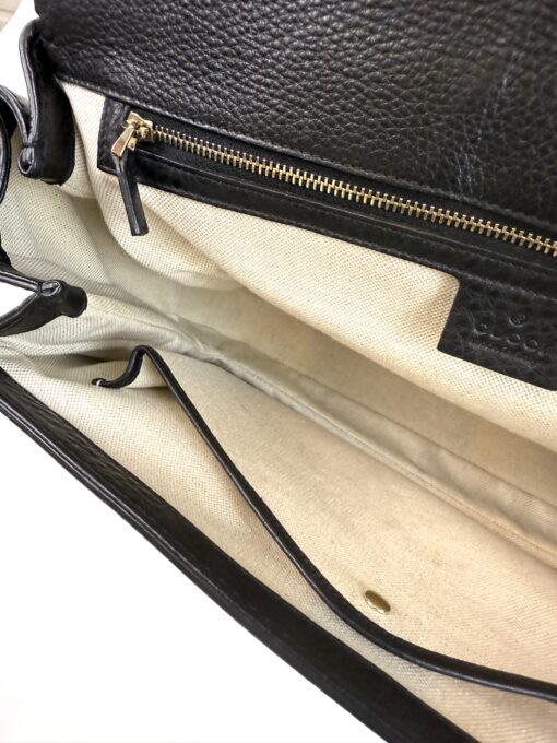 Gucci Calfskin Large New Bamboo Top Handle Bag Black - Image 10