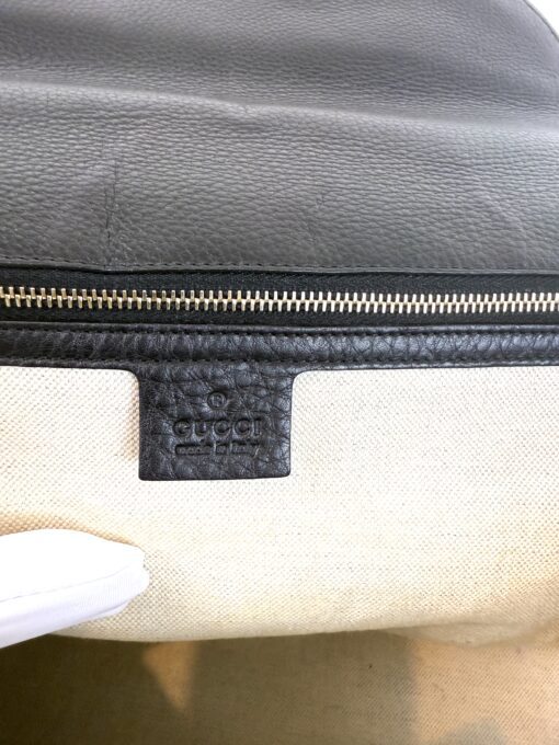 Gucci Calfskin Large New Bamboo Top Handle Bag Black - Image 9