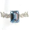 Fancy Vivid Blue Rectangular Brilliant Lab Diamond 3.33 TCW 14K White Gold