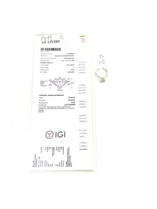 3.0 CW Radiant Round Brilliant Diamond 14K White Gold Engagement Ring - Image 11