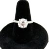 3.0 CW Radiant Round Brilliant Diamond 14K White Gold Engagement Ring