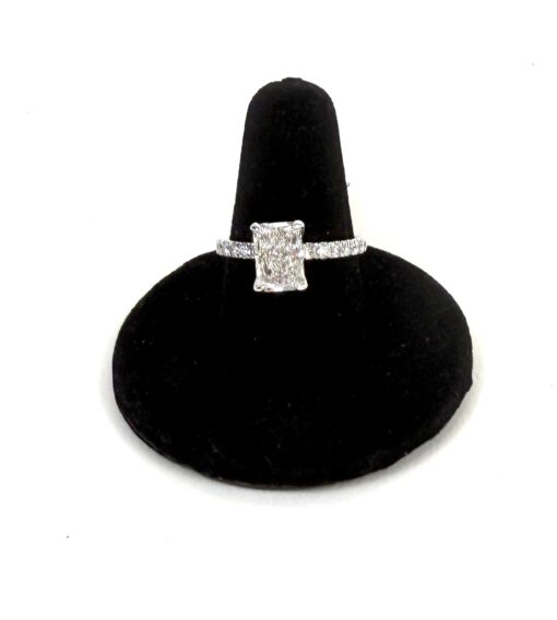2.5 TCW Radiant Hidden Halo Lab Diamond 14K White Gold Engagement Ring - Image 9