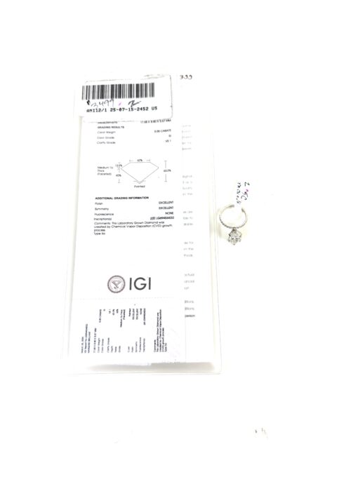 5.0 CW Marquise Brilliant Diamond 14K White Gold Engagement Ring - Image 11