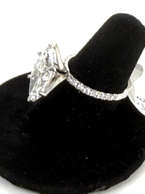 5.0 CW Marquise Brilliant Diamond 14K White Gold Engagement Ring - Image 7