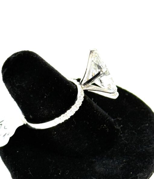 5.0 CW Marquise Brilliant Diamond 14K White Gold Engagement Ring - Image 4