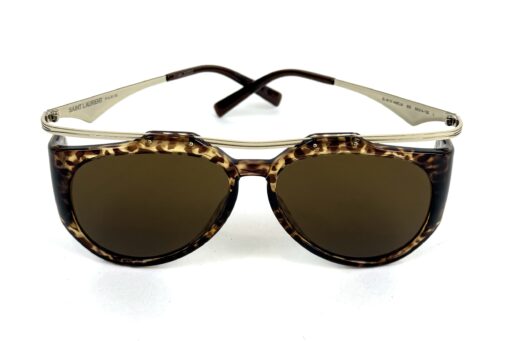 YSL Amelia Leopard Print Brown and Gold Sunglasses