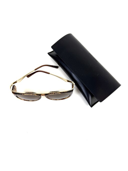 YSL Amelia Leopard Print Brown and Gold Sunglasses - Image 9
