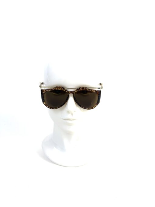 YSL Amelia Leopard Print Brown and Gold Sunglasses - Image 6