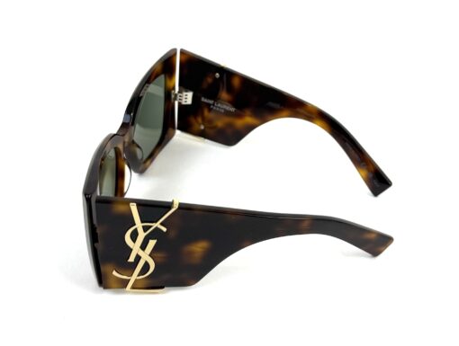 YSL Tortoise Medium Havana and  Light Gold Sunglasses - Image 9