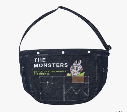 THE MONSTERS FALL IN WILD SERIES-Denim Messenger Bag