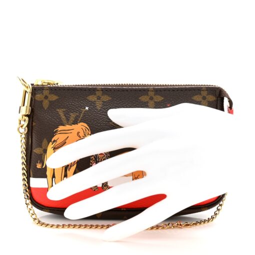 Louis Vuitton Monogram 2018 Christmas Animation Mini Cats Pochette Accessories - Image 3
