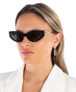 Alternative view of VERSACE VE4470B CAT EYE SUNGLASSES IN BLACK