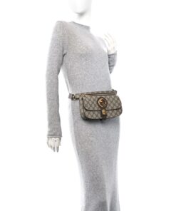 Alternative view of Gucci Supreme Monogram Textured Dollar Calfskin Blondie Belt Bag Beige Ebony New Acero