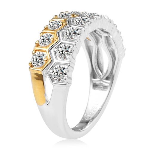 1.35 TCW .925 Silver Lab Diamond Ring Size 8 - Image 6