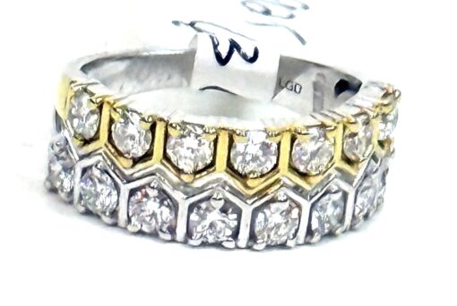 1.35 TCW .925 Silver Lab Diamond Ring Size 8 - Image 5