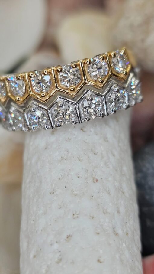 1.35 TCW .925 Silver Lab Diamond Ring Size 8 - Image 9