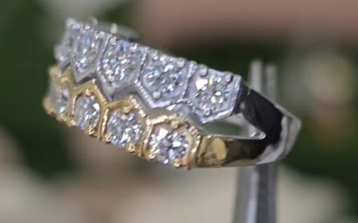 1.35 TCW .925 Silver Lab Diamond Ring Size 8 - Image 4