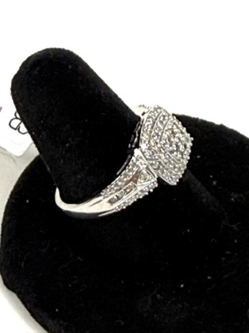 .50 Carat Natural Diamond .925 Sterling Silver Square Shaped Cluster Ring - Image 4