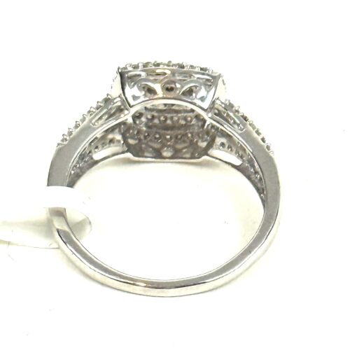 .50 Carat Natural Diamond .925 Sterling Silver Square Shaped Cluster Ring - Image 5