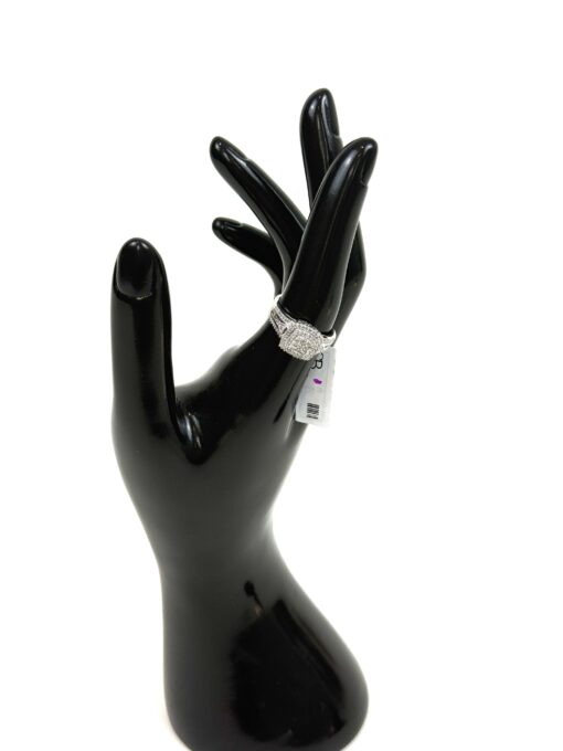 .50 Carat Natural Diamond .925 Sterling Silver Square Shaped Cluster Ring - Image 2