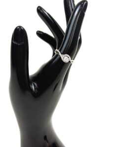 Alternative view of .60 Carat Natural Diamond .925 Sterling Silver Round Shaped Cluster Ring