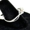 Angled view showing the crossover pave band