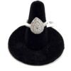 .50 Carat Natural Diamond .925 Sterling Silver Pear Shaped Cluster Ring