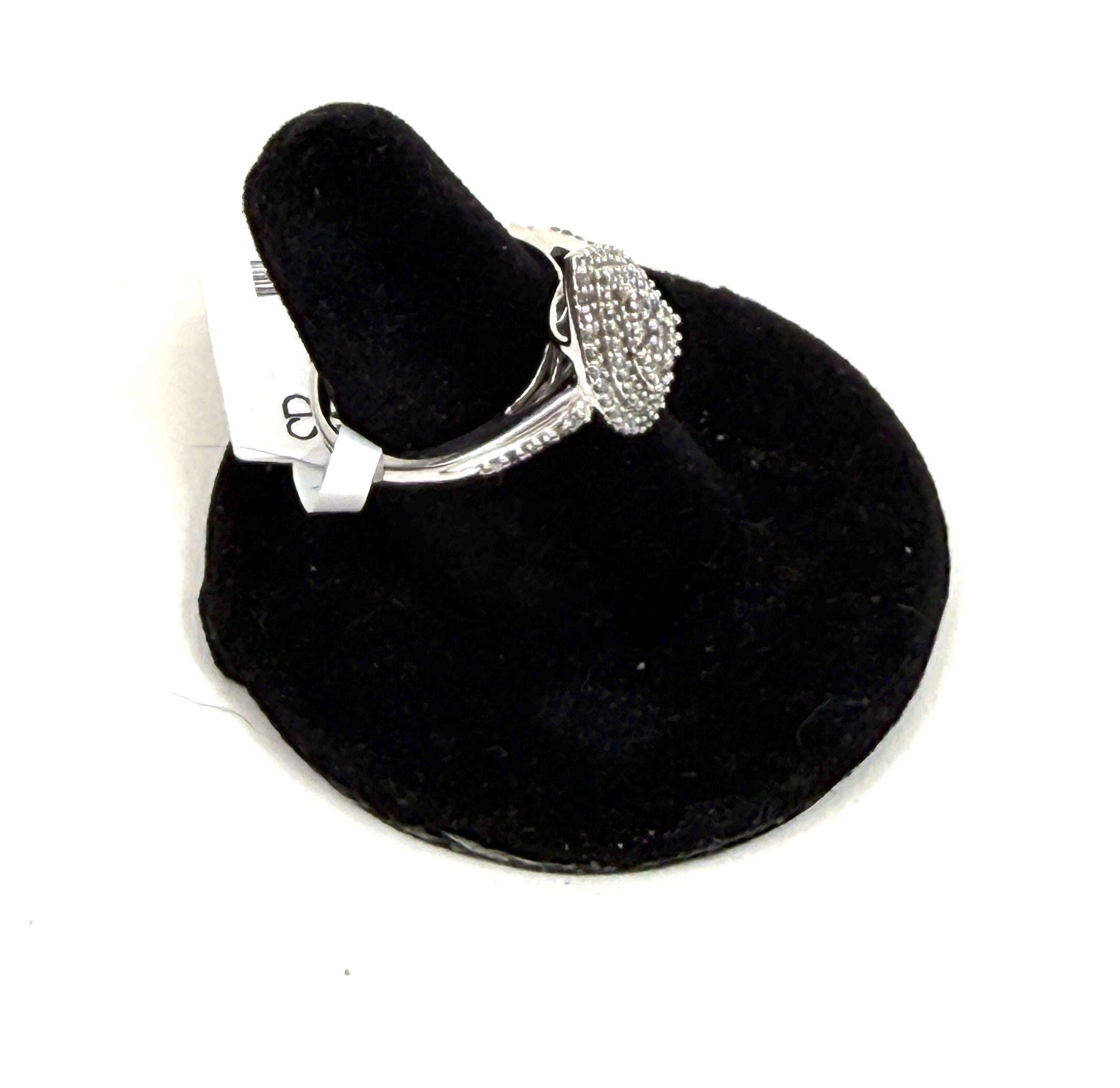 .50 Carat Natural Diamond .925 Sterling Silver Pear Shaped Cluster Ring 5 .50 Carat Natural Diamond .925 Sterling Silver Pear Shaped Cluster Ring - Image 5