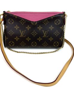 Louis Vuitton Monogram Pallas Clutch Rose Fizzy Crossbody