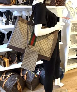 Alternative view of Gucci Ophidia Supreme Monogram Web Large Tote and Pouch