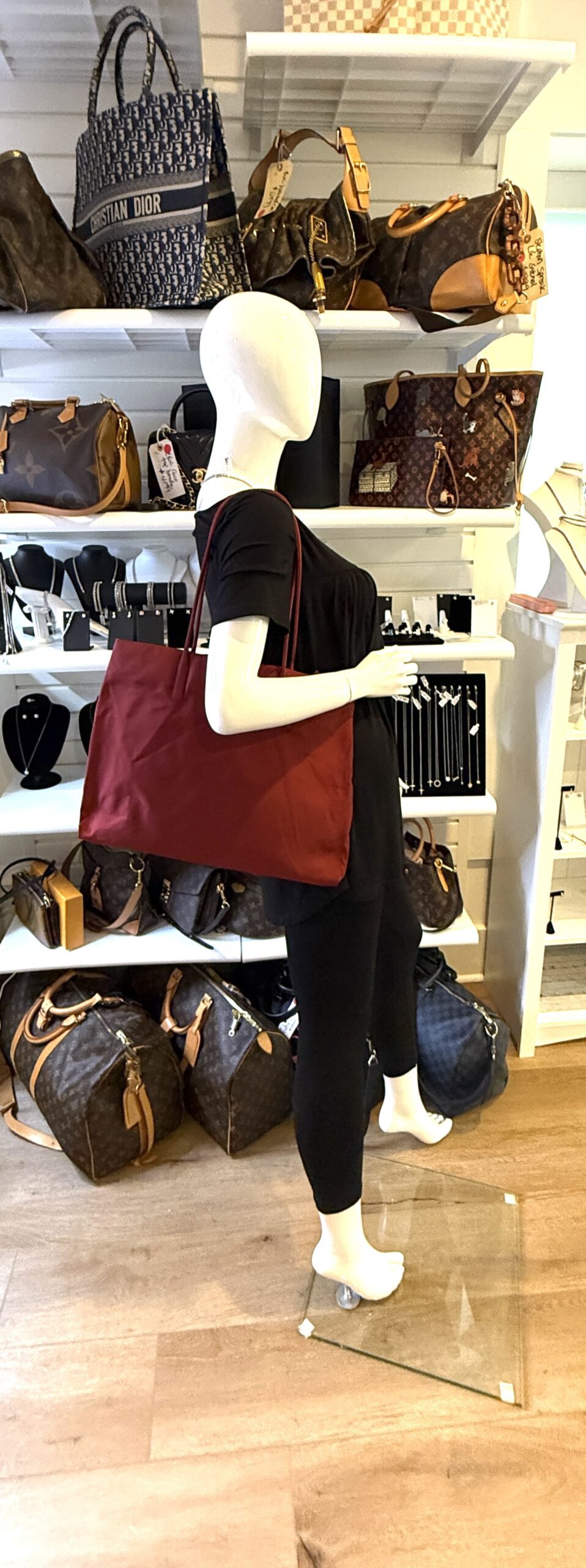 Prada Tessuto Nylon Tote Bordeaux 2 Prada Tessuto Nylon Tote Bordeaux - Image 2