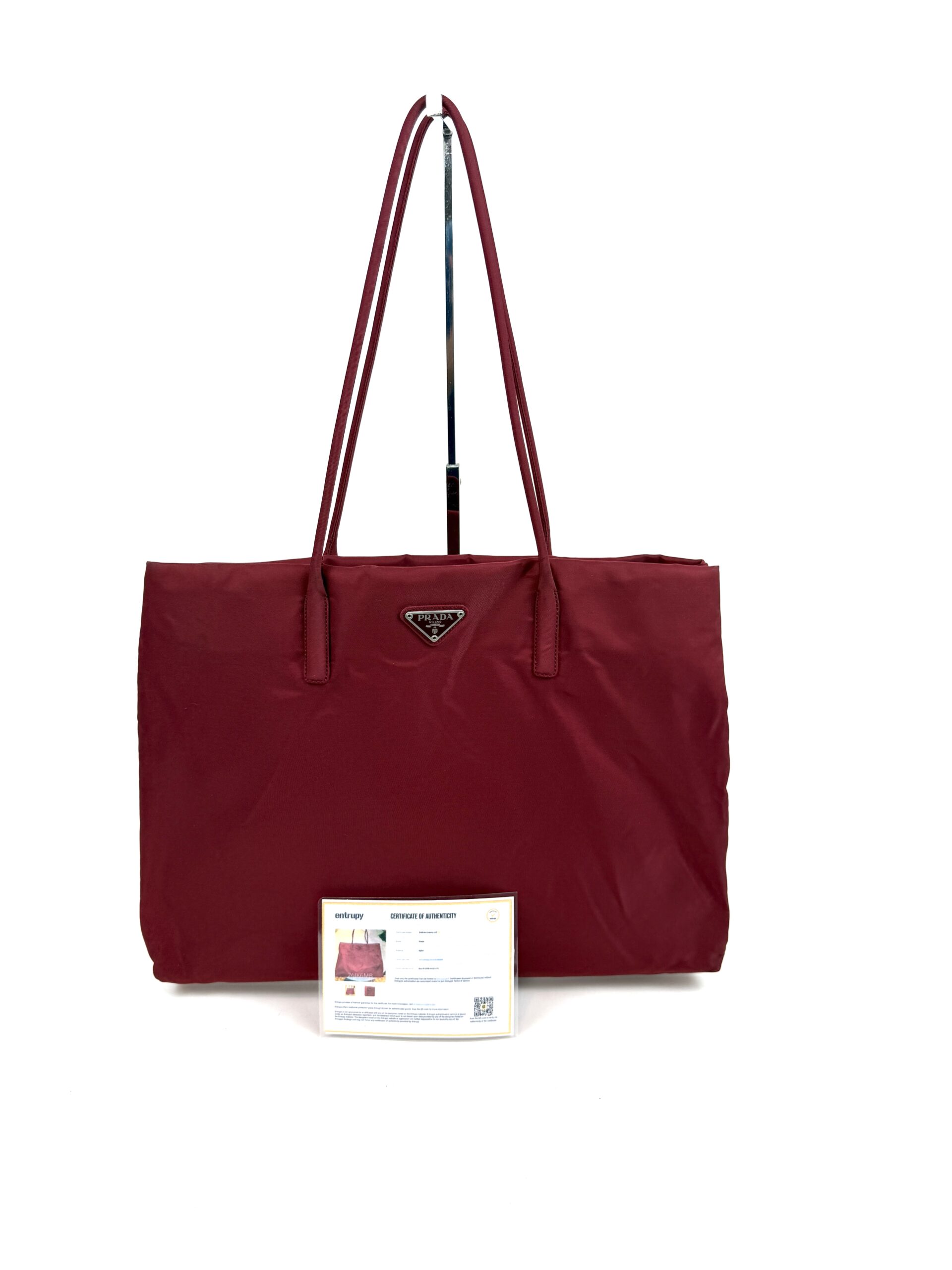 Prada Tessuto Nylon Tote Bordeaux 3 Prada Tessuto Nylon Tote Bordeaux - Image 3