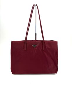 Prada Tessuto Nylon Tote Bordeaux