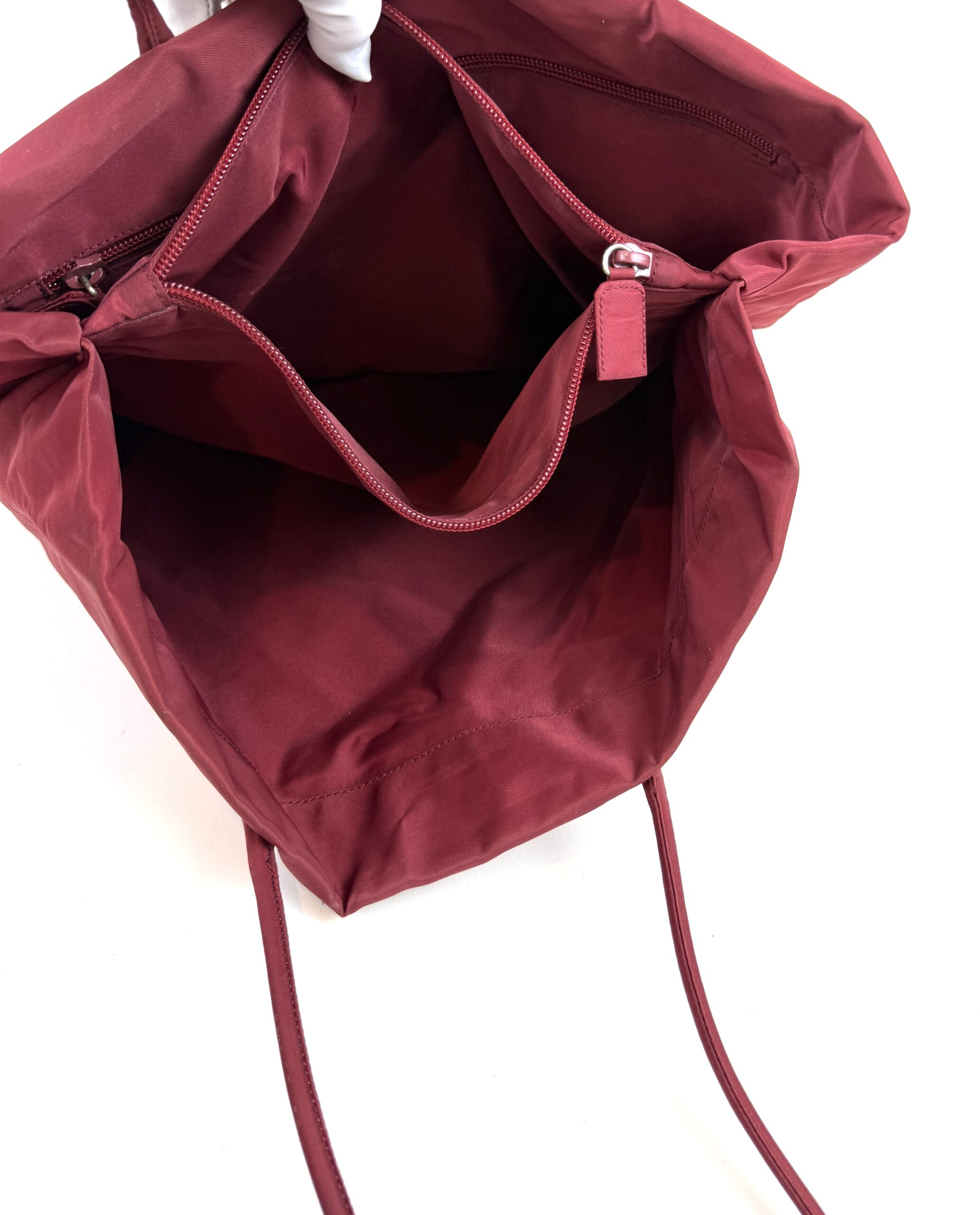 Prada Tessuto Nylon Tote Bordeaux 13 Prada Tessuto Nylon Tote Bordeaux - Image 13