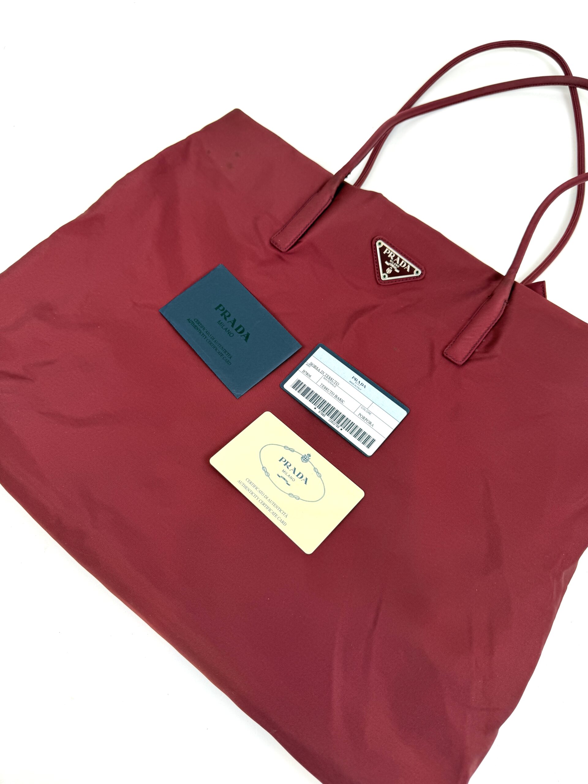 Prada Tessuto Nylon Tote Bordeaux 8 Prada Tessuto Nylon Tote Bordeaux - Image 8