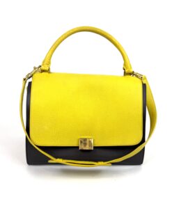 Celine Elephant Calfskin Small Tri-Color Trapeze Yellow 9