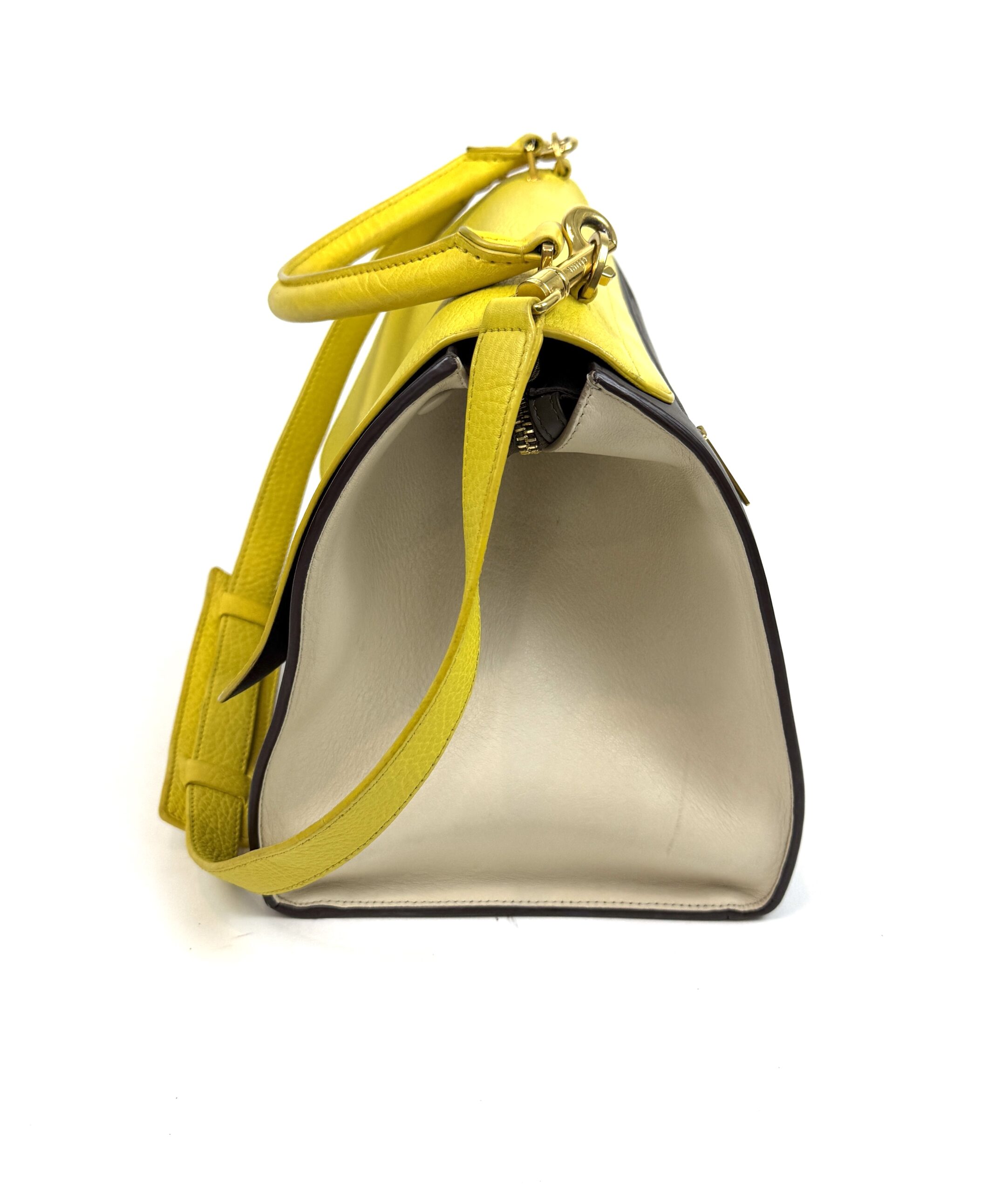 Celine Elephant Calfskin Small Tri-Color Trapeze Yellow 10 Celine Elephant Calfskin Small Tri-Color Trapeze Yellow 10