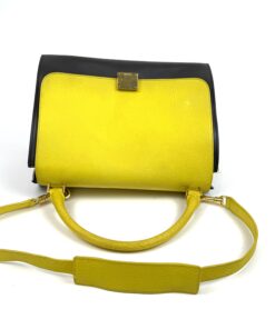 Celine Elephant Calfskin Small Tri-Color Trapeze Yellow 22